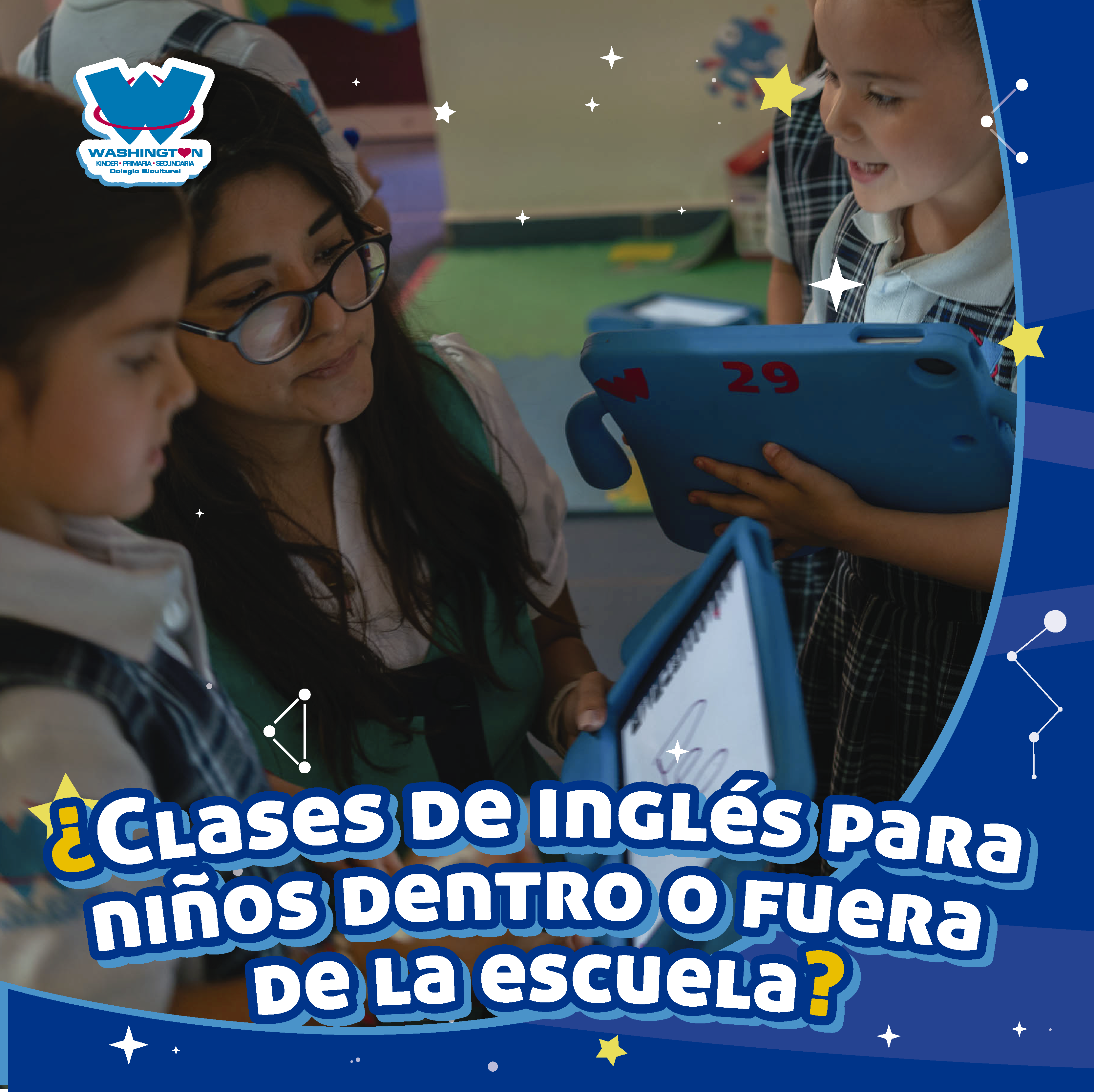 ¿Clases de inglés para niños dentro o fuera de la escuela?